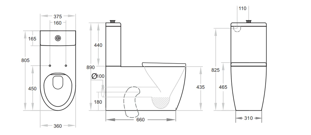 Asta DDA Rimless Toilet Suite Compliance With AS1248.1-2009 2 Asta DDA Rimless Toilet Suite Compliance With AS1248.1-2009 - Image 2