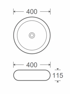 Aura Vessel Above Counter Basin 25 Aura Vessel Above Counter Basin -HERA BATHWARE aura vessel above counter basingloss whitebasinbnk 178237