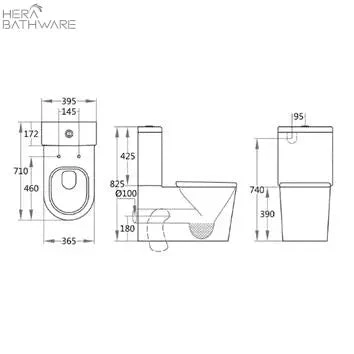 Avery Box Rim Toilet Suite - Gloss Black Toliet Suite 2 Avery Box Rim Toilet Suite - Gloss Black Toliet Suite - Image 2