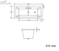 BARI Drop In Bath 5 BARI Drop In Bath -HERA BATHWARE bari drop in bath1500mmbathtubbest bm 690654
