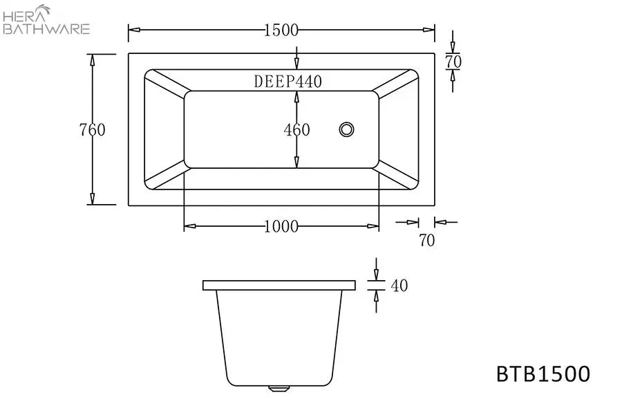 BARI Drop In Bath 2 BARI Drop In Bath - Image 2
