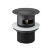 BASIN 32MM BLACK POP UP WASTE WITH OVERFLOW-Matte Black