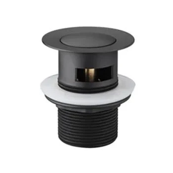 BASIN 32MM BLACK POP UP WASTE WITH OVERFLOW-Matte Black 1 BASIN 32MM BLACK POP UP WASTE WITH OVERFLOW-Matte Black