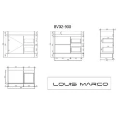 Bellay Free Standing Timber Look Vanity 900mm Drawers On Left -HERA BATHWARE bellay free standing timber look vanity 900mm drawers on leftvanitieslouis marco 156490