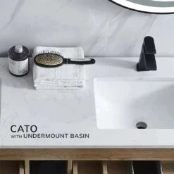 Bellay Free Standing Timber Look Vanity 900mm Drawers On Left -HERA BATHWARE bellay free standing timber look vanity 900mm drawers on leftvanitieslouis marco 922732