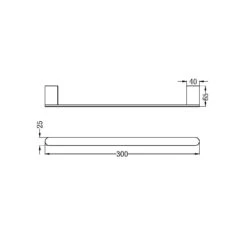 BIANCA Hand Towel Rail 13 BIANCA Hand Towel Rail -HERA BATHWARE bianca hand towel railbrushed bronzehand towel railnero tapware 274603