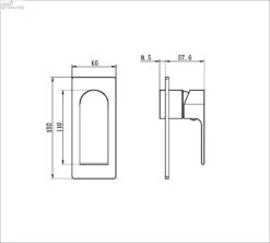 BIANCA Shower Mixer - Trim Kits Only 25 BIANCA Shower Mixer - Trim Kits Only -HERA BATHWARE bianca shower mixer trim kits onlysquare platechromeshower mixernero tapware 588407