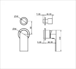 Bianca Shower Mixer With Diverter Seperate - Trim Kits Only -HERA BATHWARE bianca shower mixer with diverter seperate trim kits onlywithout plategun metalwall basin mixernero tapware 470677