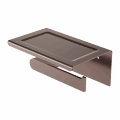BIANCA Toilet Roll Holder With Phone Holder -HERA BATHWARE bianca toilet roll holder with phone holderbrushed bronzetoilet roll holdernero tapware 607420