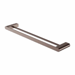 BIANCA Towel Rail 800MM Single/Double Towel Rails -HERA BATHWARE bianca towel rail 800mm singledouble towel railsdouble towel railbrushed bronzetowel railnero tapware 876650
