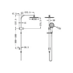 Bianca Twin Shower Set | Nero 15 Bianca Twin Shower Set | Nero -HERA BATHWARE bianca twin shower set nerobrushed bronzeshower setnero tapware 588262