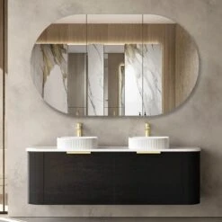 Bondi Black Oak 1500mm Wall Hung Vanity