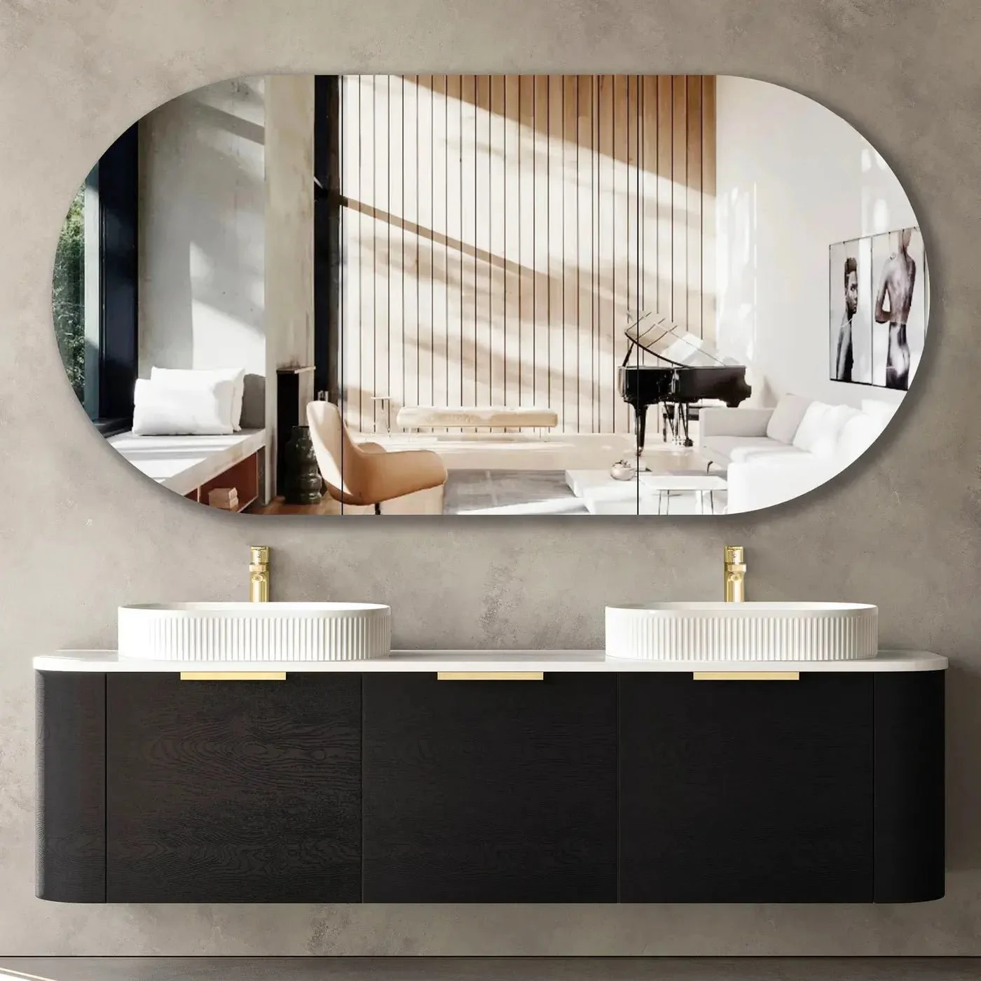 Bondi Black Oak 1800mm Wall Hung Vanity 1 Bondi Black Oak 1800mm Wall Hung Vanity