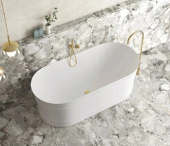 Bondi Matte White Free Standing Bathtub -HERA BATHWARE bondi matte white free standing bathtubmatte white1500mmbathtubotti 788484