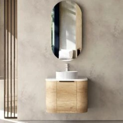 Bondi Natural Oak 600mm Wall Hung Vanity