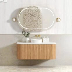Bondi Woodland Oak Fluted Wall Hung Vanity 600-1800mm