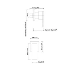 BORA Wall Top Assemblies Square -HERA BATHWARE bora wall top assemblies squarematte blackshower mixeraquaperla 102675