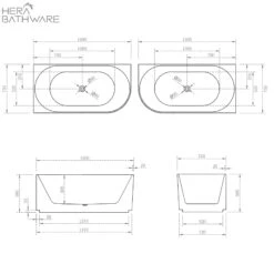 Brighton Groove Corner Bathtub Corner To Right -HERA BATHWARE brighton groove corner bathtub corner to rightgloss white1500mm rightbathtubkdk bathware 355470