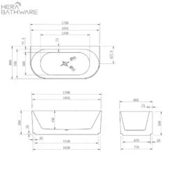Brighton Groove Fluted Back To Wall Bath 9 Brighton Groove Fluted Back To Wall Bath -HERA BATHWARE brighton groove fluted back to wall bathgloss white1500mmbathtubkdk bathware 395329