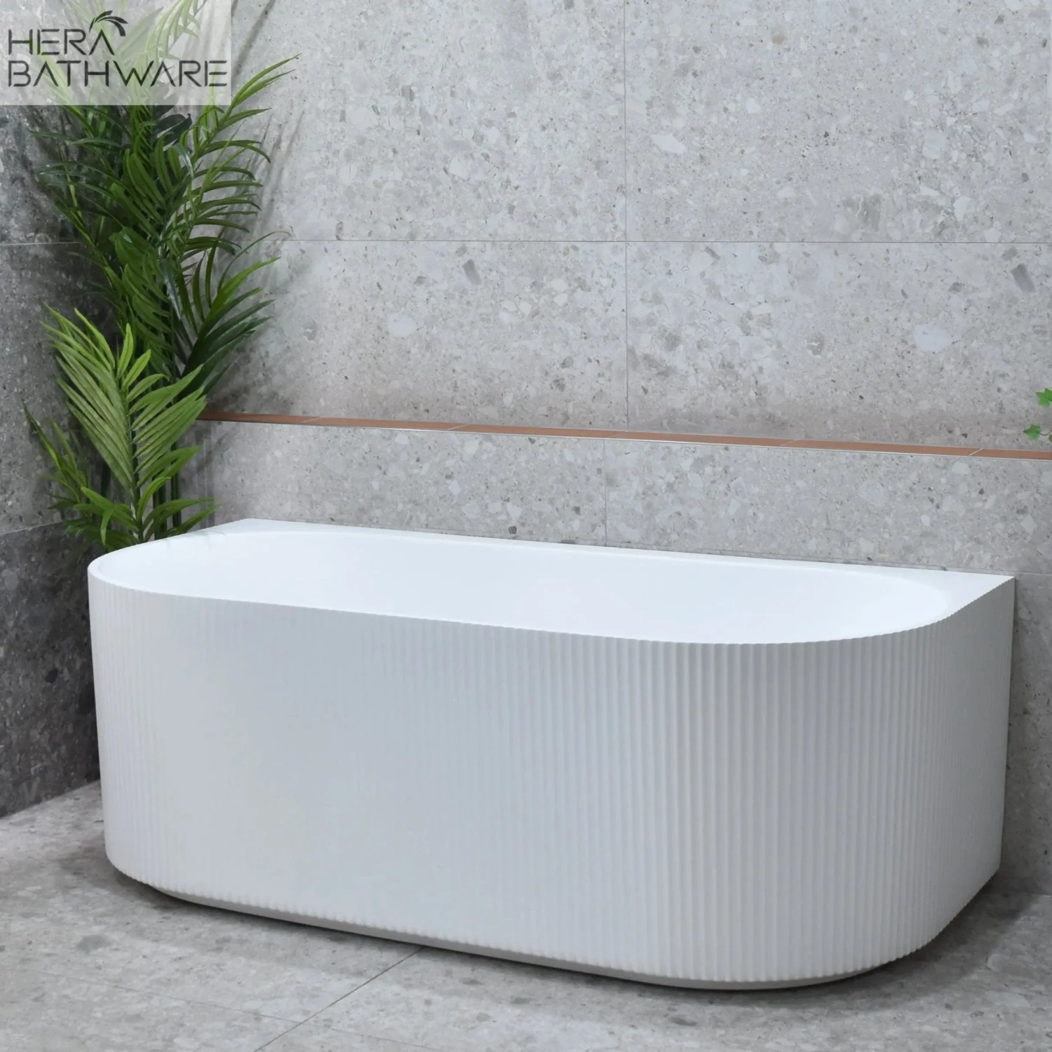 Brighton Groove Fluted Back To Wall Bath 2 Brighton Groove Fluted Back To Wall Bath - Image 2