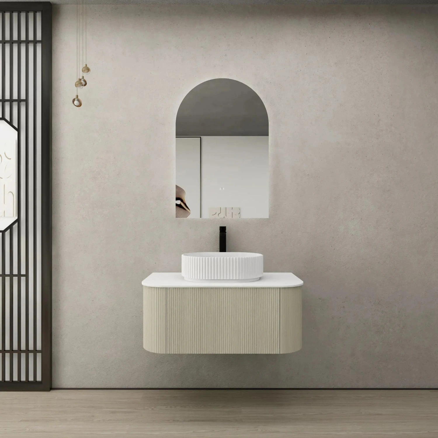 Bronte Coastal Oak Wall Hung Vanity 900mm 4 Bronte Coastal Oak Wall Hung Vanity 900mm - Image 4