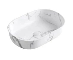 Bronte Oval Above Counter Basin -HERA BATHWARE bronte oval above counter basincarrara mattebasinotti 453135