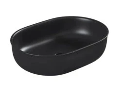 Bronte Oval Above Counter Basin -HERA BATHWARE bronte oval above counter basinmatte blackbasinotti 198566