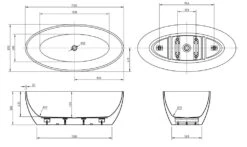 BTT Series Free Standing Bathtub - Gloss /Matte White 11 BTT Series Free Standing Bathtub - Gloss /Matte White -HERA BATHWARE btt series free standing bathtub gloss matte whitegloss white1540mmbathtubbnk 191643