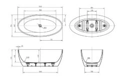 BTT Series Free Standing Bathtub - Gloss /Matte White 10 BTT Series Free Standing Bathtub - Gloss /Matte White -HERA BATHWARE btt series free standing bathtub gloss matte whitegloss white1540mmbathtubbnk 294449