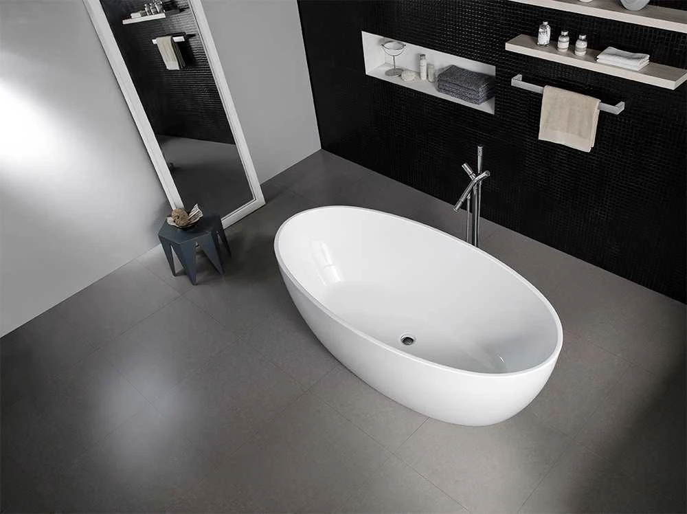 BTT Series Free Standing Bathtub - Gloss /Matte White 3 BTT Series Free Standing Bathtub - Gloss /Matte White - Image 3