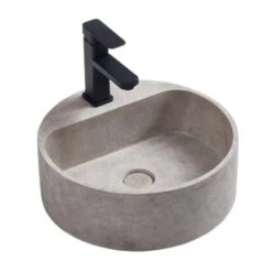Burano - Round Concrete Basin -HERA BATHWARE burano round concrete basinfrench greyabove counter basinbnk 241643