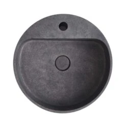 Burano - Round Concrete Basin -HERA BATHWARE burano round concrete basinfrench greyabove counter basinbnk 309438