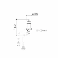 Caroma Universal Hob Mixer Body -HERA BATHWARE caroma universal hob mixer bodyinwall body kitcaroma 200591
