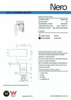 CELIA Shower Mixer 10 CELIA Shower Mixer -HERA BATHWARE celia shower mixerbrushed nickelshower mixernero tapware 172693
