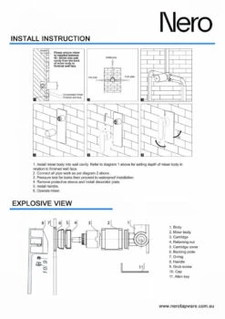 CELIA Shower Mixer 11 CELIA Shower Mixer -HERA BATHWARE celia shower mixerbrushed nickelshower mixernero tapware 741882