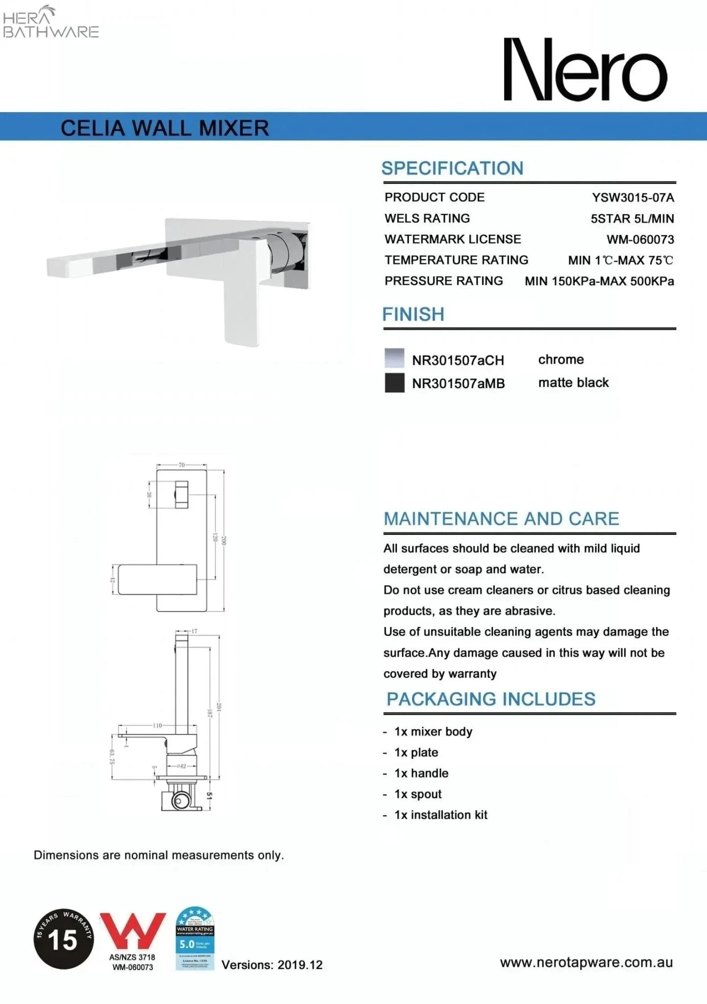 CELIA Wall Basin Mixer 5 CELIA Wall Basin Mixer - Image 5