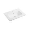 Ceramic Top PB-030 Soft Square White Glossy With Overflow | BNK