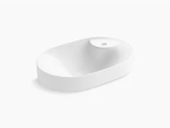 Chalice™ Sleek Oval Vessel -HERA BATHWARE chalice sleek oval vesselwith faucet deckkohler 141518