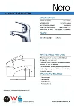 CLASSIC Basin Mixer - Chrome 5 CLASSIC Basin Mixer - Chrome -HERA BATHWARE classic basin mixer chromechromebasin mixernero tapware 710789