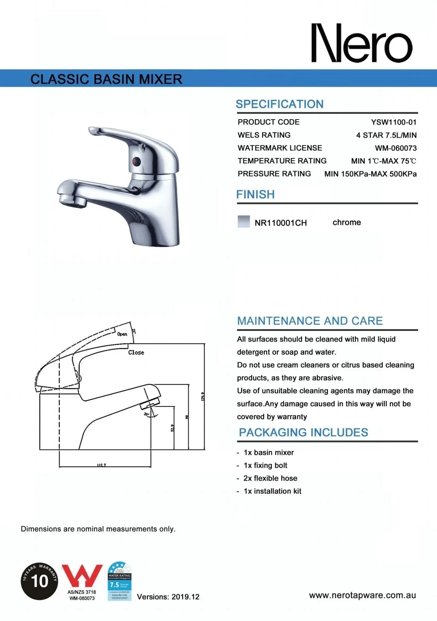 CLASSIC Basin Mixer - Chrome 3 CLASSIC Basin Mixer - Chrome - Image 3