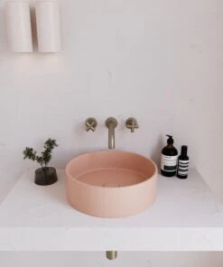 Concrete Circle Above Counter Basin | Eight Quarter | EQCO1 -HERA BATHWARE concrete circle above counter basin eight quarter eqco1blushabove counter basineight quarter 677480