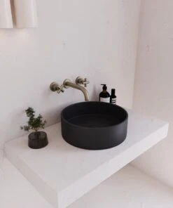 Concrete Circle Above Counter Basin | Eight Quarter | EQCO1 -HERA BATHWARE concrete circle above counter basin eight quarter eqco1blushabove counter basineight quarter 686703