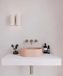 Concrete Mini Pod Above Counter Basin | Eight Quarter | EQCO2 -HERA BATHWARE concrete mini pod above counter basin eight quarter eqco2blushabove counter basineight quarter 658299