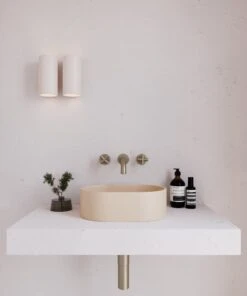 Concrete Mini Pod Above Counter Basin | Eight Quarter | EQCO2 -HERA BATHWARE concrete mini pod above counter basin eight quarter eqco2light greyabove counter basineight quarter 342625