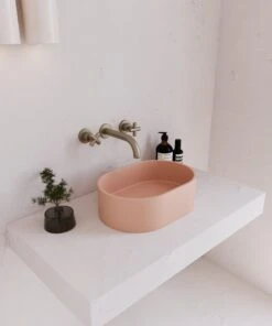 Concrete Mini Pod Above Counter Basin | Eight Quarter | EQCO2 -HERA BATHWARE concrete mini pod above counter basin eight quarter eqco2whiteabove counter basineight quarter 543116