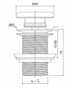 Concrete Pop Up Waste | Eight Quarter | EQCOP & EQFCP -HERA BATHWARE concrete pop up waste eight quarter eqcop eqfcpcharcoalpop up wasteeight quarter 628459