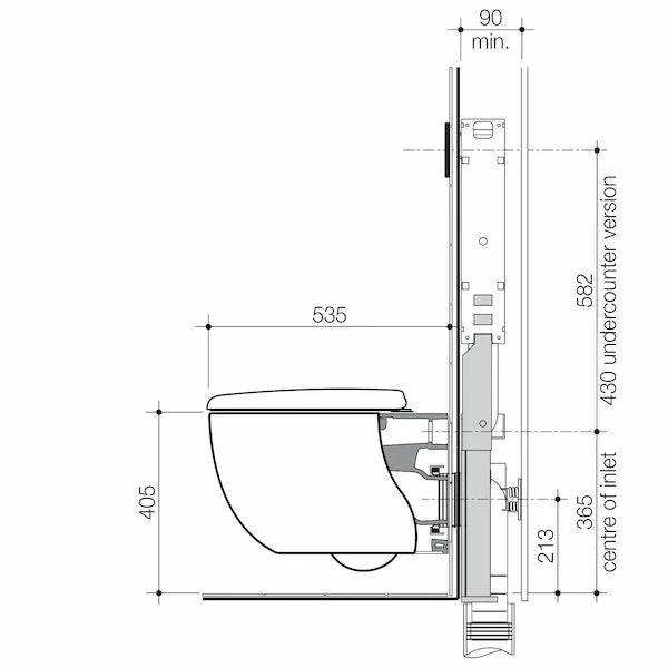 CONTURA II Cleanflush® Invisi Serise II® Wall Hung Toilet Suite | CAROMA 11 CONTURA II Cleanflush® Invisi Serise II® Wall Hung Toilet Suite | CAROMA - Image 11
