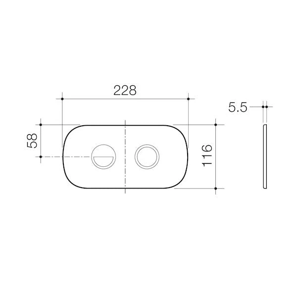 Contura II Invisi Series II® Round DC Dual Flush Button Panel | Caroma 5 Contura II Invisi Series II® Round DC Dual Flush Button Panel | Caroma - Image 5