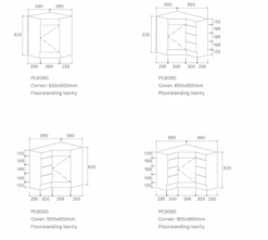 Corner Vanity Drawers On Left- 900mm -HERA BATHWARE corner vanity drawers both side 900mmcabinet onlya8 natural timbervanitiessunny group 411778 1