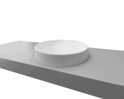 Corrida Mineral Composite Inset Basin 430mm White Gloss -HERA BATHWARE corrida mineral composite inset basin 430mm white glossgloss whitetimberline 770353